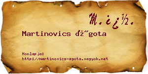 Martinovics Ágota névjegykártya