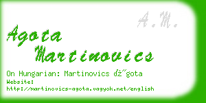 agota martinovics business card